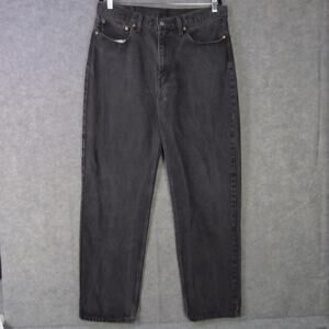 Levis 550 Jeans Mens 36x36 Black Relaxed Fit Tapered Leg Denim Zip Fly 5 Pocket